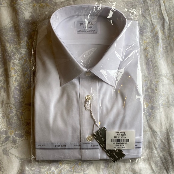 Boon Dash Noniron White Dress Shirt 65 
